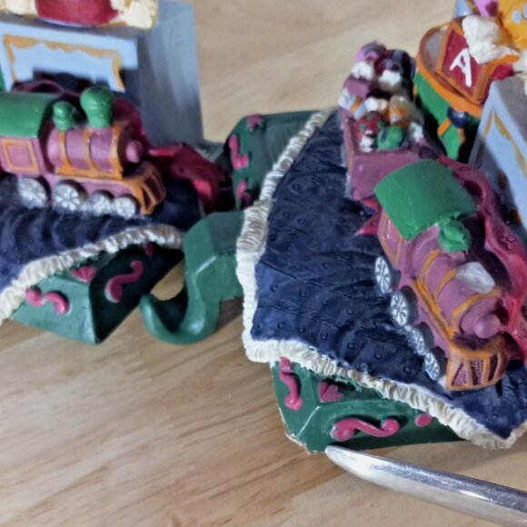 Set of 2 Christmas Stocking Holders Presents & Toys Heavy Felt Bottom Holiday - Picture 7 of 12